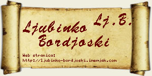 Ljubinko Borđoški vizit kartica